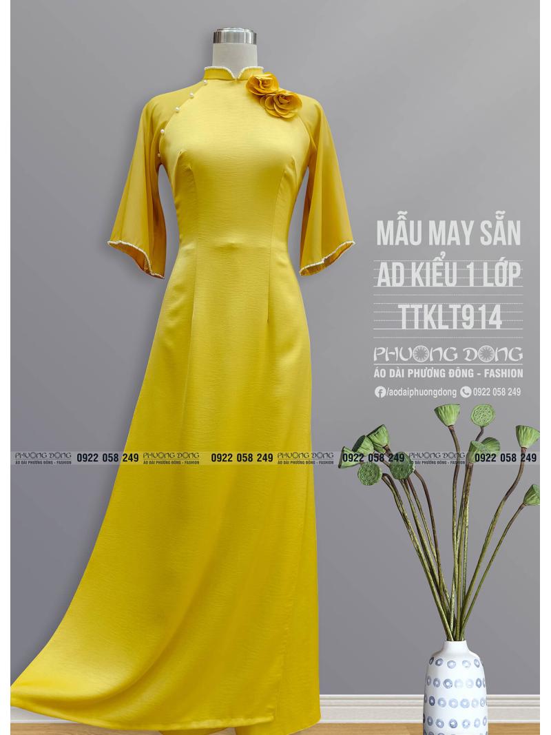 Áo Dài Phom Trẻ Kiểu Truyền Thống TTKLT914